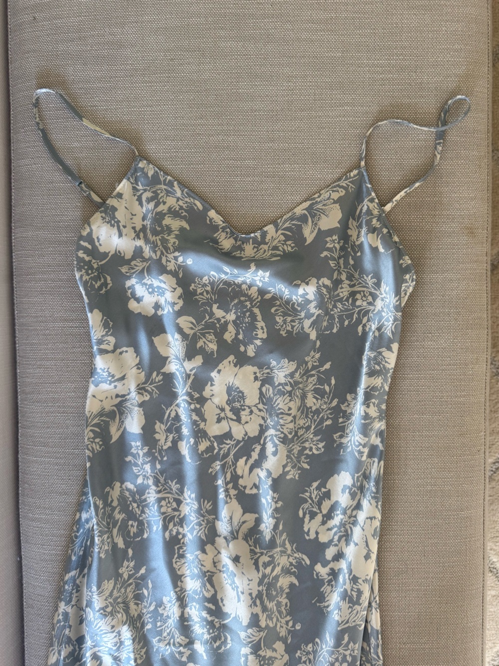 Reformation Blue Floral Parma Silk Dress - Picture 2 of 3